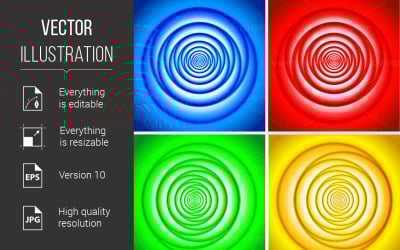 Abstract Vortex Set, Illustration, EPS File Included - Vector Image