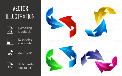 Coloured Arrow - Vector Image