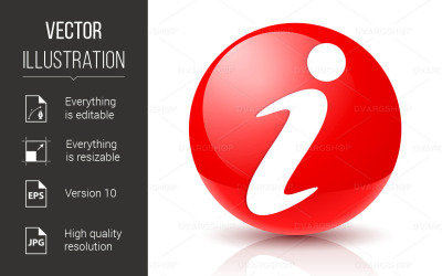Information Sign Icon  Illustration on White Background for Design - Vector Image