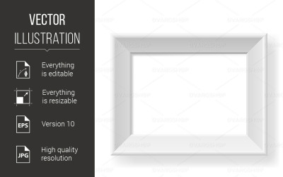 Realistic White Frame - Vector Image