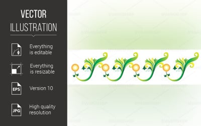 Vintage Pattern for Design Illustration Set - Vector Image