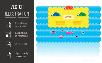 Abstract Summer Holidays at Sea - Vector Image