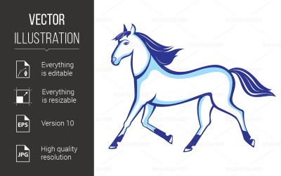 Running Horse - Vector Image
