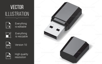 USB Flash Drive - Immagine vettoriale