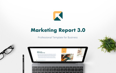 Маркетинговий звіт 3.0 Шаблон PowerPoint