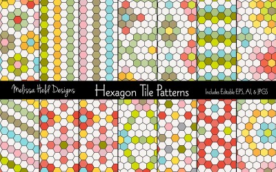 Patrón de mosaico hexagonal