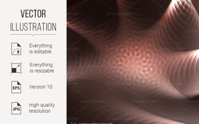 abstract Copper Fractal Background - Vector Image