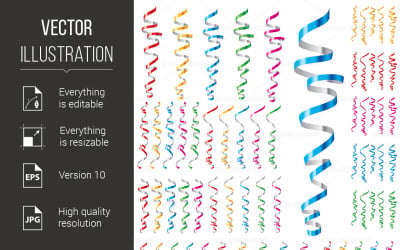 Holiday Streamers - Vector Image