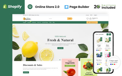 Магазин органических продуктов Shopify Тема