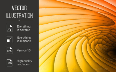 Orange and Yellow Waves - Vector Image