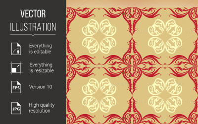 Red Vintage Frames - Vector Image
