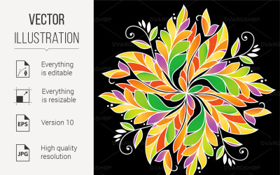 Abstract Autumn Pattern - Vector Image