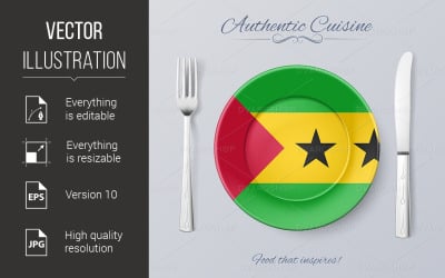 Authentic Cuisine - Vector Image