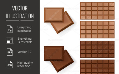 Chocoladerepen - Vector Afbeelding