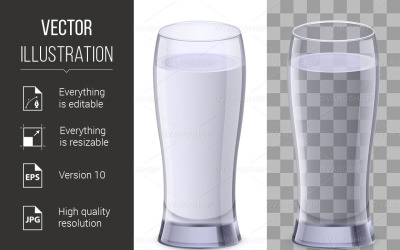 Glass of Water - Vector Image
