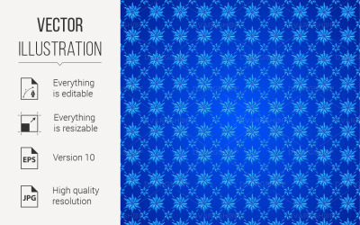 Snowflakes on Blue Background - Vector Image