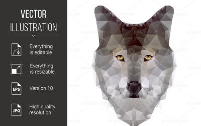 Triangle de loup - image vectorielle