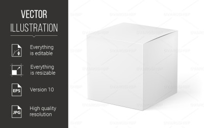White Box - Vector Image