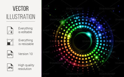 Abstract Rainbow Ray #2 - Vector Image