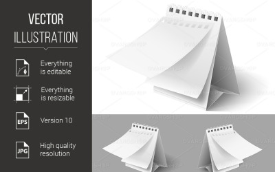 Blank Flip Calendars - Vector Image