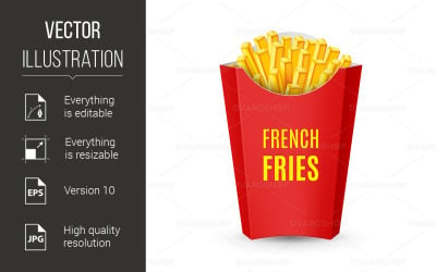Emballage pour frites - Image vectorielle