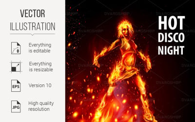 Hot Girl - Vector Image