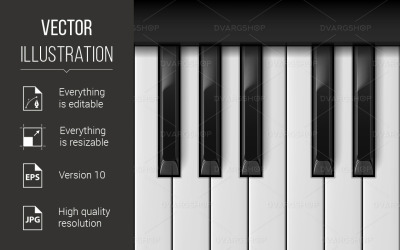 Pianotangenter - vektorbild