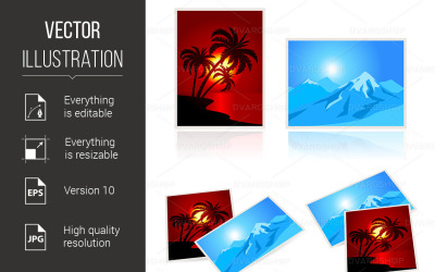 Pictures From Vacation - Vector Image