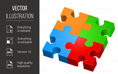 Puzzle - Vector Image