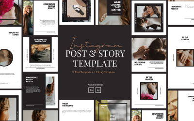 Elegant Beauty Company Instagram Template for Social Media