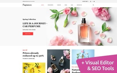 Fragancias - Plantilla de comercio electrónico MotoCMS para tienda de perfumes