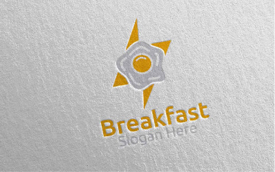 Modello di Logo di consegna 16 colazione fast food
