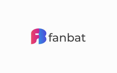 Písmeno F + B Logo šablona