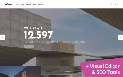 Responsivt Interna - Exterior Design Moto CMS 3-mall #116748