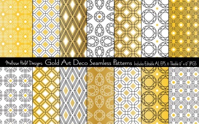 Gold Art Deco Seamless Pattern #116844