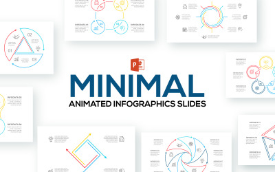Minimal animerad infografikpresentationer PowerPoint-mall