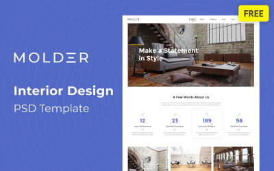 Molder - Plantilla PSD gratuita de diseño de interiores