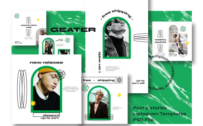 Geater sociale mediasjabloon