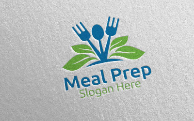 Meal Prep Healthy Food 13 Logo Template