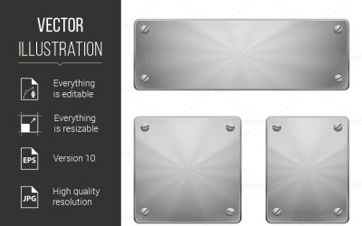 Metal Plates - Vector Image