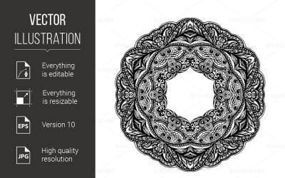 Patterned Decorative Element - Vector Image