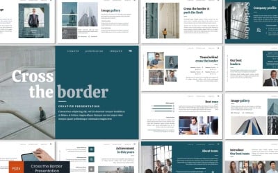 Cross The Border PowerPoint template
