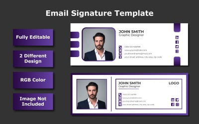 E-mail handtekening sjabloon - vector afbeelding