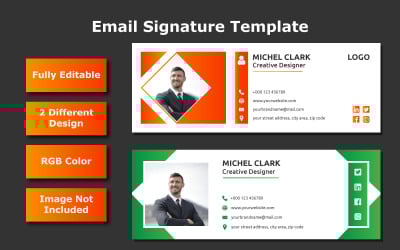 Email Signature Template - Vector Image