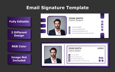 Email Signature Template - Vector Image