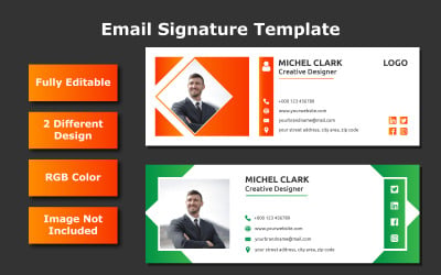 Modelo de assinatura de email - imagem vetorial