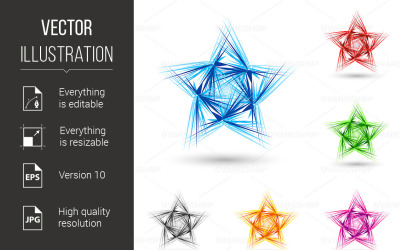 Abstract Fluffy Star - Vector Image