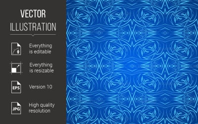 Abstract Seamless Pattern in Blue - Vector Image