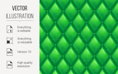 Green Leather Background - Vector Image