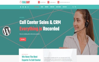 Reszponzív Callbay - Call Center WordPress Theme WordPress sablon 117215